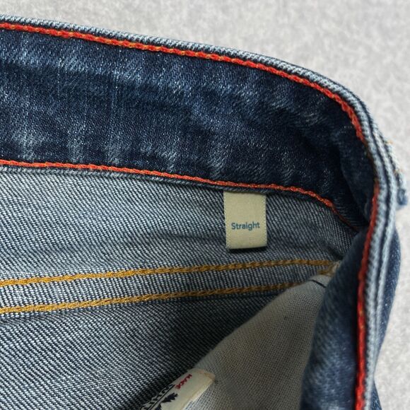 Raleigh Denim Workshop Jeans Womens 28 (30 x 34) White Oak Cone Straight 162/200 - Picture 9 of 13